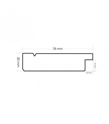 Espejo marco decapado blanco y negro