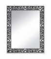 Espejo decorativo marco negro plateado