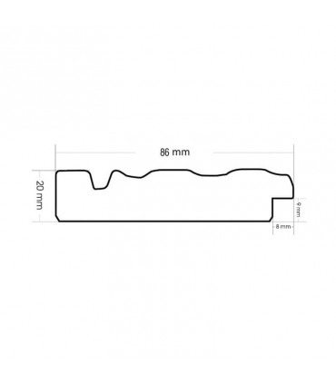 Espejo marco negro y plata abstracto