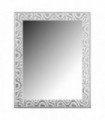 Espejo decorativo marco blanco plata