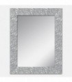 Espejo decorativo marco textura en piedra plata