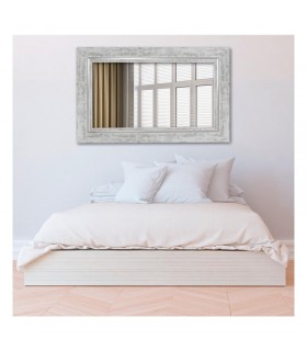 Espejo marco madera gris decapado