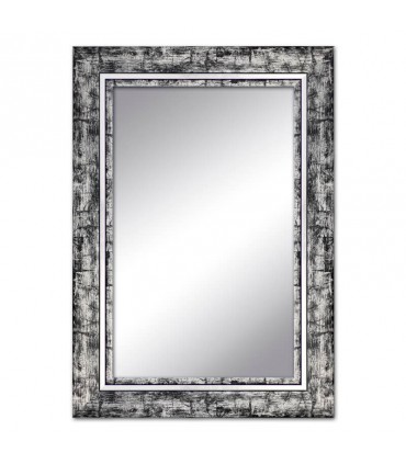 Espejo marco madera negro decapado