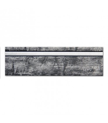 Espejo marco madera negro decapado