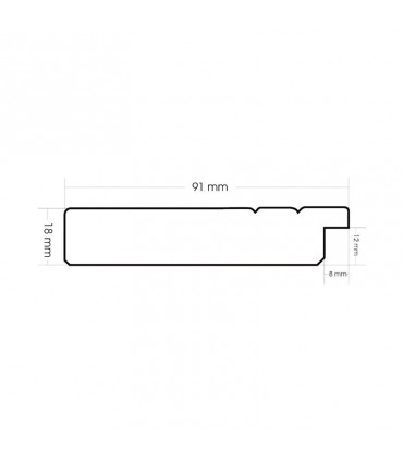 Espejo marco madera negro decapado