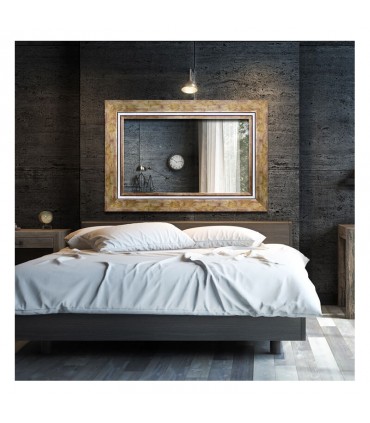 Espejo marco oro viejo decapado