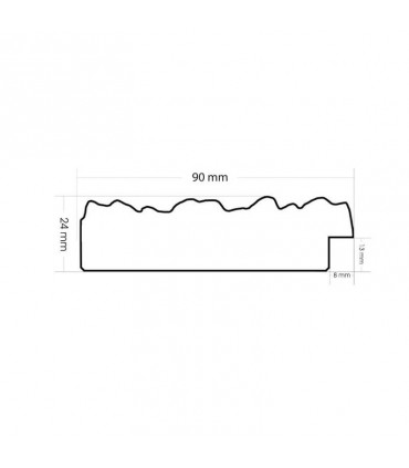 Espejo marco ondulado plata relieve