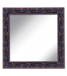 Espejo decorativo marco floral negro envejecido