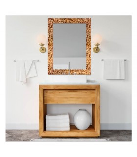 Espejo marco mosaico cobre