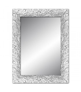 Espejo marco entrelazado plata