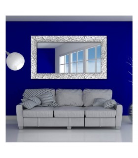 Espejo marco entrelazado plata