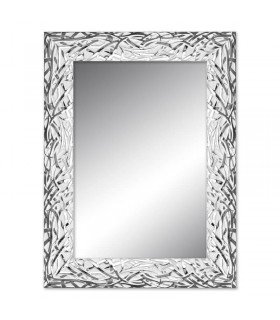 Espejo marco trenzado plata