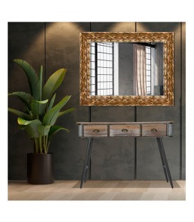 Espejo marco ondulado bronce