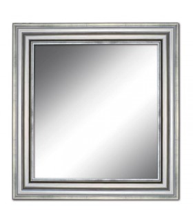 Espejo marco escalonado plata