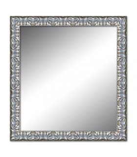 Espejo marco tradicional plata envejecida