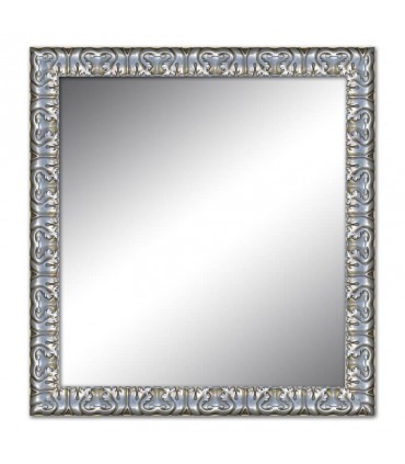 Espejo marco tradicional plata envejecida
