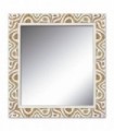 Espejo decorativo marco blanco dorado madera