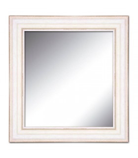 Espejo marco madera blanca decapada