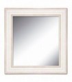 Espejo decorativo marco blanco filo rozado