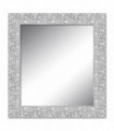Espejo decorativo marco blanco plateado