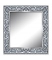Espejo marco decorado plata brillante