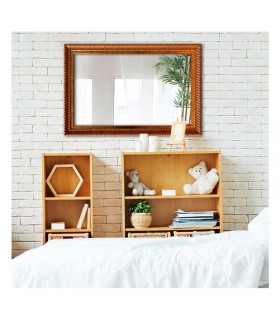 Espejo marco madera cobre