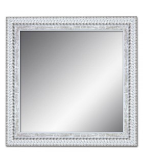 Espejo marco trenzado plata
