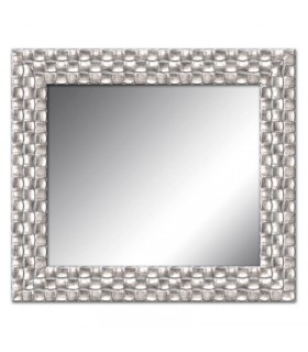 Espejo marco mosaico plateado