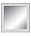 Espejo decorativo marco blanco plateado
