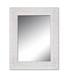 Espejo marco plata cepillado mate