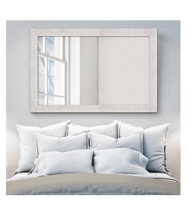 Espejo marco plata cepillado mate