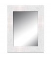 Espejo decorativo marco blanco textura gris
