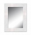 Espejo decorativo marco blanco textura gris
