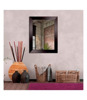 Espejo marco negro brillo moderno