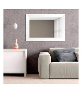 Espejo marco blanco moderno