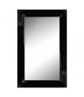Espejo marco negro brillante moderno
