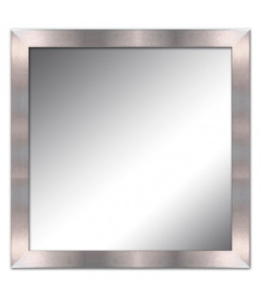Espejo marco plata cepillado moderno