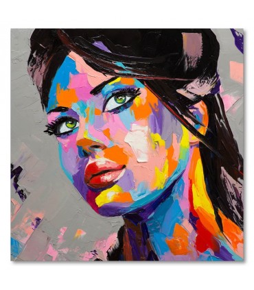 Cuadro retrato femenino pop art