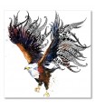 Cuadro decorativo impreso pájaro con ornamento étnico