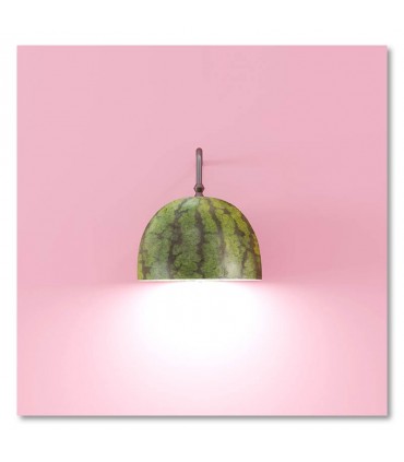 Cuadro decorativo lámpara en forma de sandía