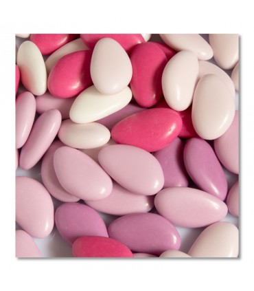 Cuadro piedras agua redondeadas rosas