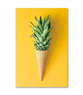 Cuadro decorativo barquillo con hojas de piña