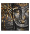 Cuadro decorativo impreso Buda  cara gris dorado tibet