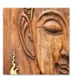 Cuadro decorativo impreso Buda cara madera
