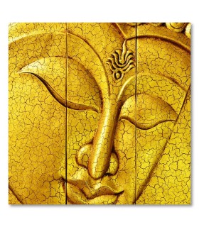 Cuadro rostro dorado oriental