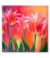 Cuadro decorativo impreso flores rojas tulipanes