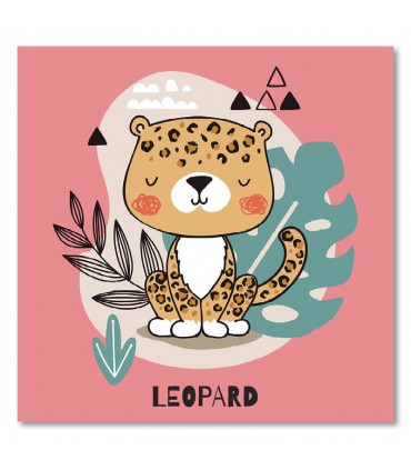 Cuadro infantil leopardo