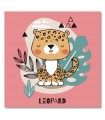 Cuadro decorativo impreso leopardo infantiles