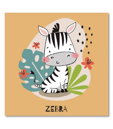 Cuadro infantil cebra