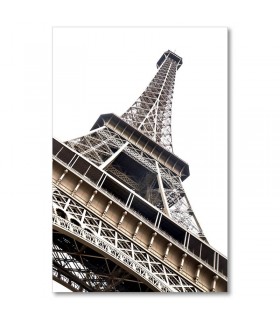 Cuadro torre eiffel vista arquitectonica vertical